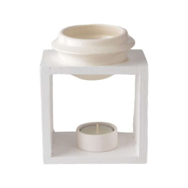 Wax Melt Warmer - White Wooden Base